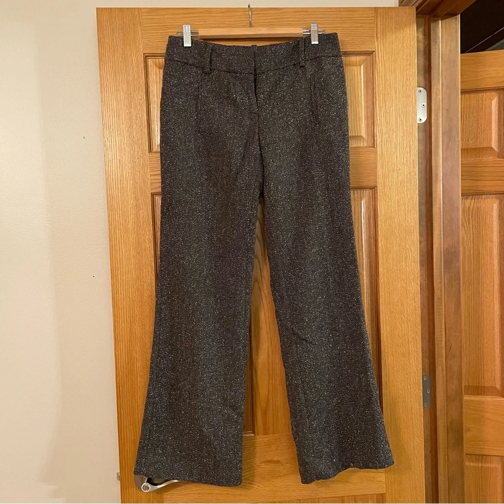 LOFT Lined Wide Leg Tweed Pants sz 4 - Picture 2 of 5